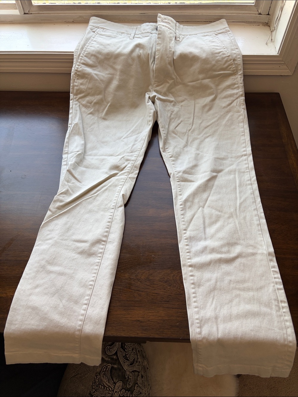 Goodfellow & Co Slim Hennepin Chino Pants in Light Cream
